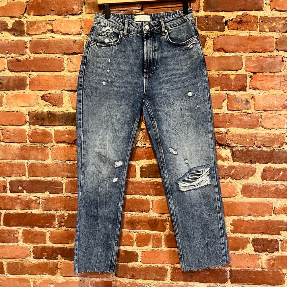 We The Free Dakota Straight Leg Jeans Distressed Size 26 OB1038052